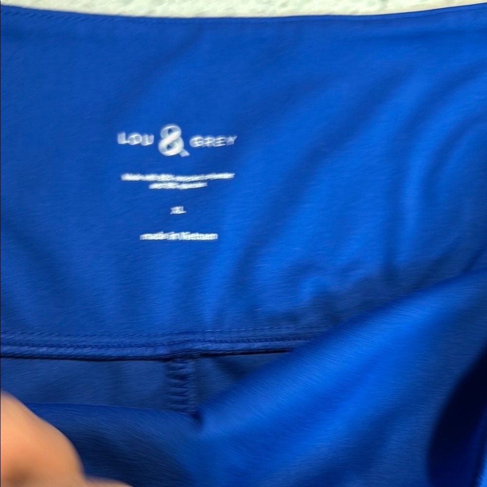 Lou & Grey by Loft Vibrant Blue Leggings, pockets, athletic or casual, ankle XL​ - Picture 5 of 11